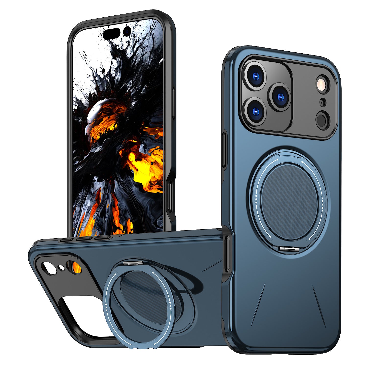 Suitable for iPhone17PROMAX mobile phone case car magnetic suction Apple 17 gear rotating bracket anti-fall shell