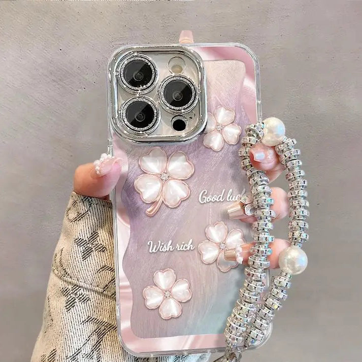 Cute multi-colored clover iPhone case
