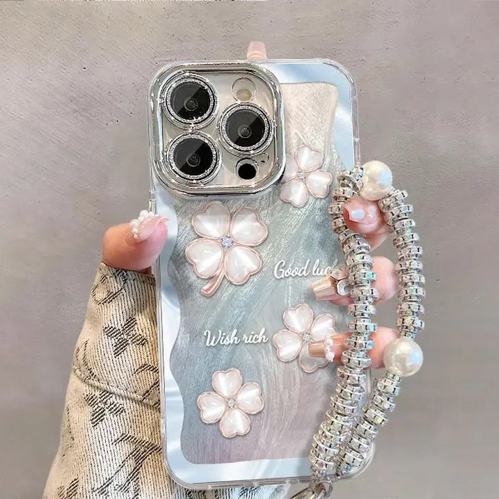 Cute multi-colored clover iPhone case