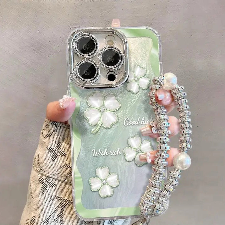 Cute multi-colored clover iPhone case