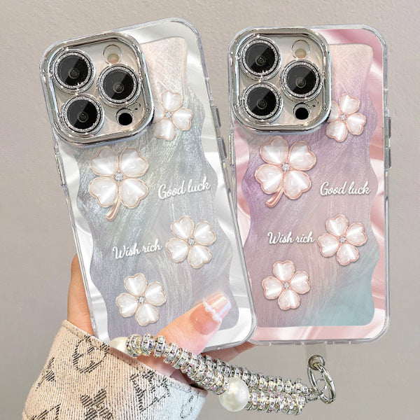 Cute multi-colored clover iPhone case