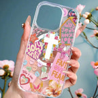Pink Jesus Cross Collage iPhone Case