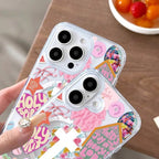 Pink Jesus Cross Collage iPhone Case