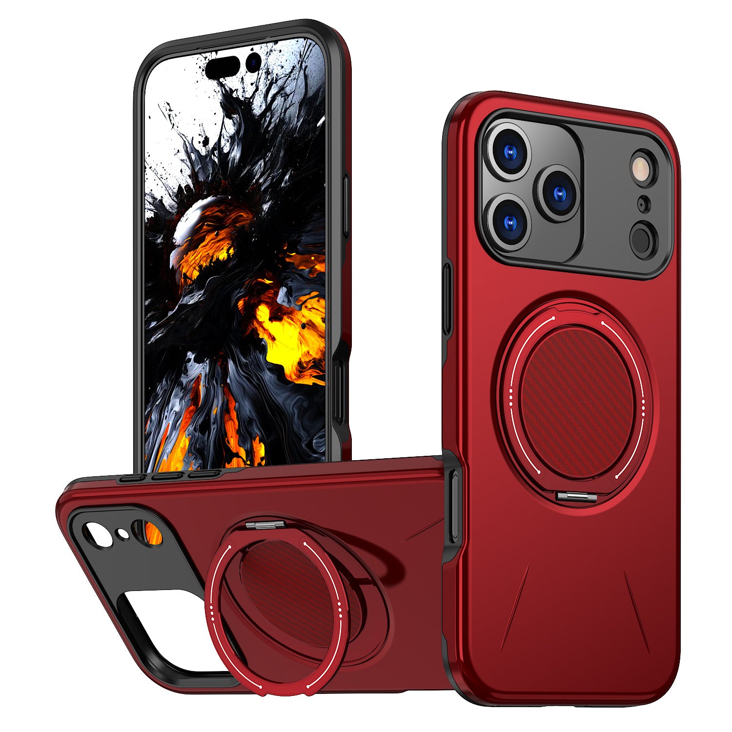 Suitable for iPhone17PROMAX mobile phone case car magnetic suction Apple 17 gear rotating bracket anti-fall shell