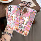 Pink Jesus Cross Collage iPhone Case