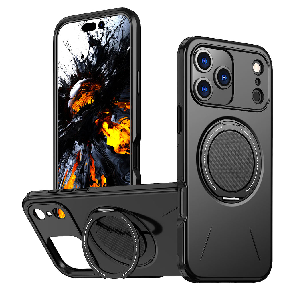 Suitable for iPhone17PROMAX mobile phone case car magnetic suction Apple 17 gear rotating bracket anti-fall shell