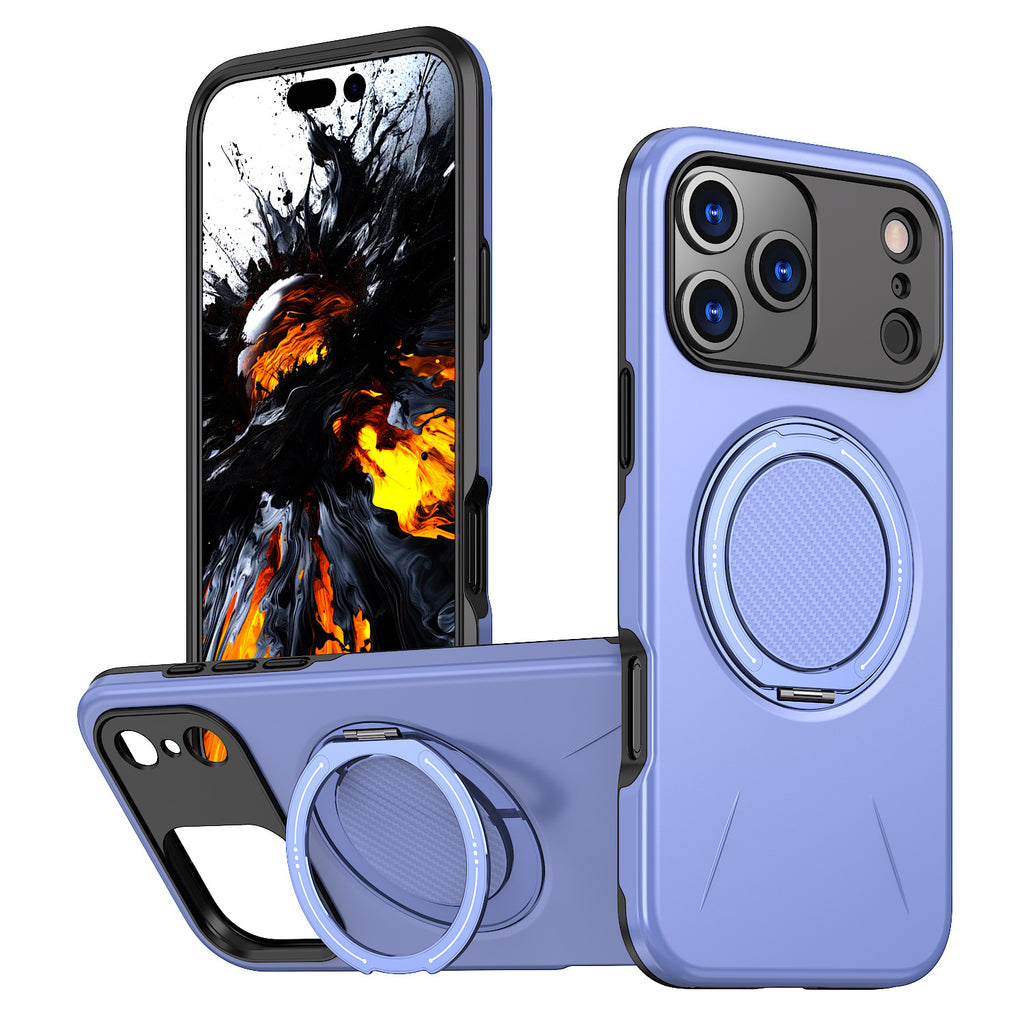 Suitable for iPhone17PROMAX mobile phone case car magnetic suction Apple 17 gear rotating bracket anti-fall shell