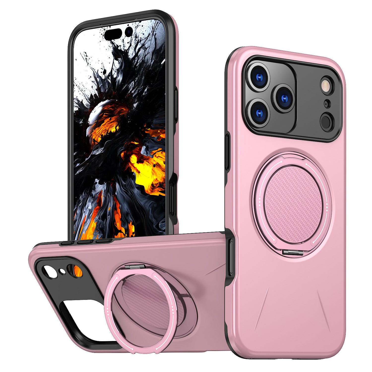 Suitable for iPhone17PROMAX mobile phone case car magnetic suction Apple 17 gear rotating bracket anti-fall shell