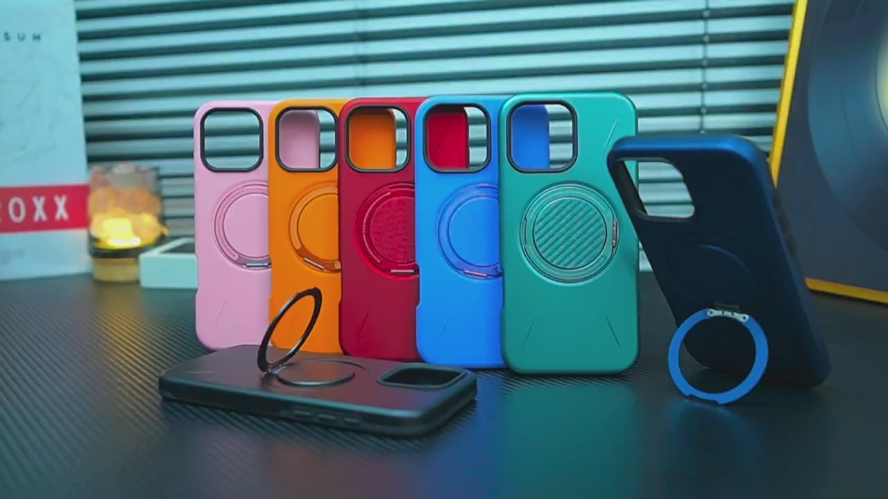 Suitable for iPhone17PROMAX mobile phone case car magnetic suction Apple 17 gear rotating bracket anti-fall shell