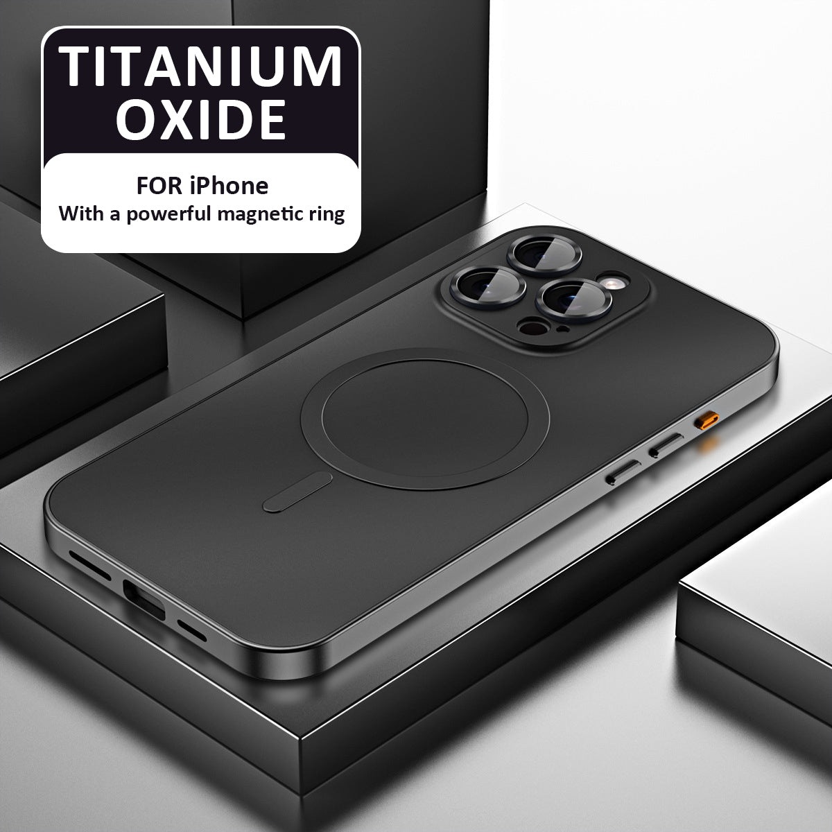 Multi-color titanium alloy series magnetic metal frame mobile phone case